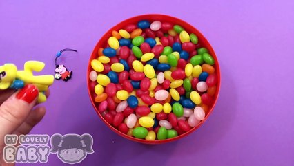Hidden Surprise Toys Party! Eggs Candy with lot of Colours! Part 2