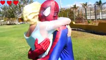 Человек-паук Замороженный Эльза Эльза -True Love Поцелуй - Смешные кино супергероя в реаль
