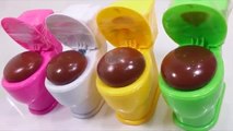 Chocolate Toilet Poop Slime Syringe Water Balloons Learn Colors Toy Surprise Eggs YouTube