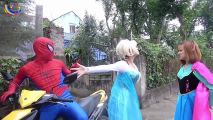 Frozen Elsa vs Doctor Joker Girl FART ATTACK INJECTION ON BUTT! w/ Spiderman, Anna - Super