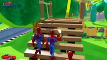 Spiderman Superheores ridin their Bikes - Kids video with Incy Wincy Spider Nursery Rhyme