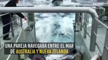 El rescate de una pareja que quedó atrapada en la furia del mar entre Australia y Nueva Zelanda