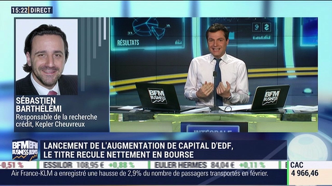 Lancement de l'augmentation de capital d'EDF: le titre recule nettement en Bourse - 08/03