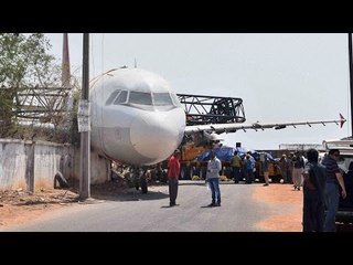 Crane carrying defunct Aircraft crashes in Begumpet Airport, Hyderabad