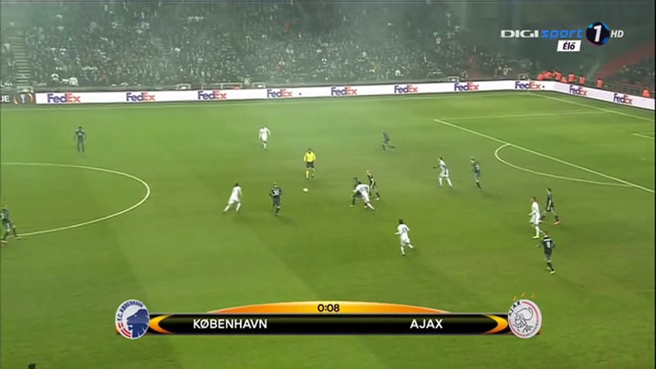 Rasmus Falk Jensen Goal HD - FC Copenhagen 1-0 Ajax - 09.03.2017