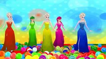 Colors Frozen Anna Finger Family | Frozen Elsa Dinosaurs Color Animals Songs For Babies