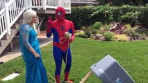 Frozen Elsa & Spiderman vs Magic Unicorn Fun Superhero Kids In Real Life In 4K