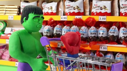 NAKED HULK & FROZEN ELSA Spiderman Superhero In Real Life Play-Doh Animation Full Episodes