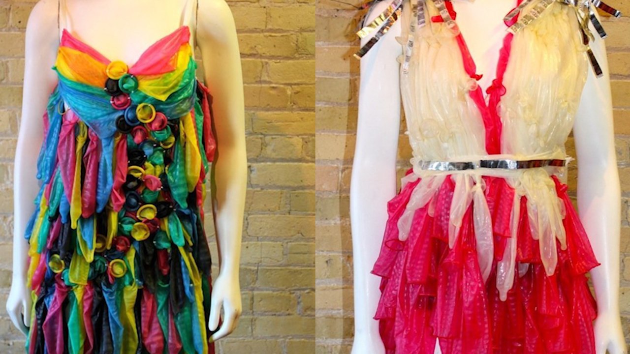 These Prom Dresses Are Made Entirely Out Of Condoms
