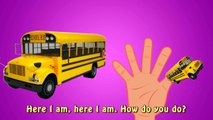 Finger Song Nursery Rhymes | Bus Coach Vehicles Go Vroom School Bus Finger Family