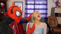 Spiderman S.W.A.T. Baby ELSA WAR! w/ Frozen Elsa Maleficent FUN IRL Superhero in Real Life
