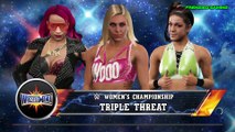 WWE 2K17 Charlotte Flair Vs Sasha Banks Vs Bayley WWE Raw Womans Championship Wrestlemania 33