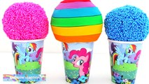 My Little Pony Foam Clay & Play Doh Ice Cream Cups MLP RainbowLearning