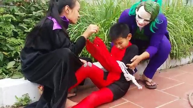 Джокер поддельные полиция арестовывает полиция детские ж/ Спайдермен и Эльза детские самоотвод