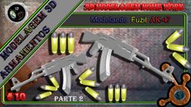 Blender Tutorial Modelagem de Arma 3D - Modelando Arma de fogo Fuzil AK-47 para games FPS - 2/2