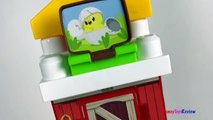 MEGABLOKS FARMHOUSE FRIENDS WITH THREE BLOCK BUDDIES FARMER CHICKEN COW TRACTOR WITH STOP MOTION-5m6Zg