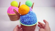 Learn Colors Clay Foam Ice Cream Cups Surprise Toys Minions Spiderman Hello Kitty Toys Story-ECF