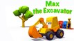Cartoon and kids games. Excavator Max and surprise egg. Hot Cold game. Animation for kids.-E1-5w_a