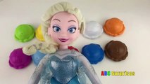 Frozen Elsa YUMMY ICE CREAM Learn Colors with Elsa By Stacking Ice Cream Scoop Cones ABC Surprises-C