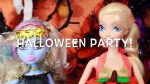 HALLOWEEN PRANK Barbie Frozen Monster High Doll Parody Play-Doh Halloween Costumes DIY KIDS Trick-iu