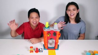 PLAY DOH toys FIRE STATION! Play Doh videos for kids and Play Doh plastilina kid's videos-bW