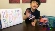 Nerf War - ABC Letters Alphabets and Monster Trucks_ Unboxing NERF STRYFE-Tg30
