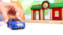Toy Car Construction - Bussy & Speedy RENAULT MEGANE - Toy Train Trip! Trains for Kids.Toy Cars-8MO7L