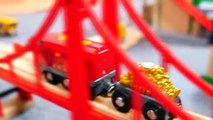 Toys Demo - BRIO Cars & Trains - BARRIER RULES! Toy Railway Trains & Trucks Videos for Kids-0I