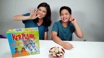 Fun Kids games - KerPlunk Game Challenge! Kerplunk Challenge Kids Toys Review videos-R3nLH