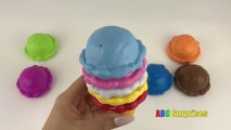 Frozen Elsa YUMMY ICE CREAM Learn Colors with Elsa By Stacking Ice Cream Scoop Cones ABC Surprises-CNcpM3F