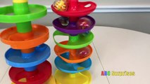 ROLL n SWIRL Busy Ball Ramp Fun Toys for Kids Babies Toddlers Learn Colors with Balls ABC Surprises-Y9Ou