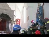 Quintodecimo di Acquasanta del Tronto (AP) - Terremoto, recupero opere in chiesa (02.03.17)