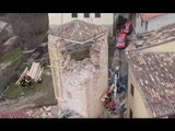 Legogne di Norcia (PG) - Terremoto, lavori per chiesa San Martino (25.02.17)