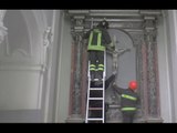 Camerino (MC) - Terremoto, recupero opere in chiesa San Filippo (21.02.17)