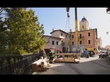 Abeto di Preci (MC) - Terremoto, messa in sicurezza chiesa San Martino (01.03.17)