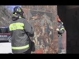 Sabbieta di Camerino (MC) - Terremoto, recupero opere d'arte in chiesa (18.02.17)