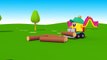 Leo the Truck. Car cartoon and animation for kids. Leo the truck and Loggin truck.-Qu