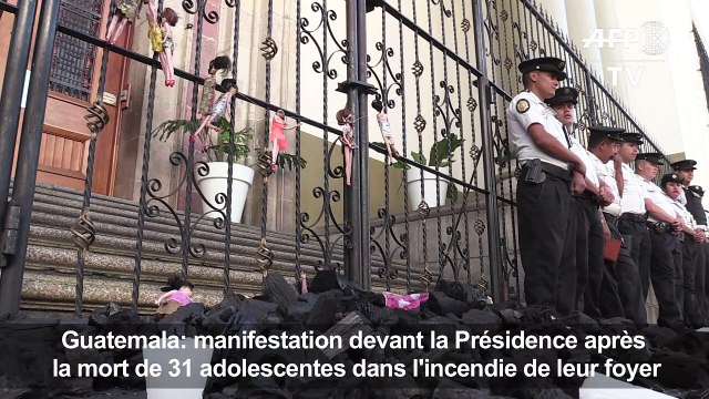 Guatemala/foyer incendié: manif devant la présidence