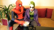 Spiderman & Frozen Elsa Poo Colored Balls vs Joker - Funny Superheroes In Real Life Movies