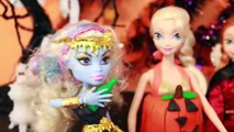 HALLOWEEN PRANK Barbie Frozen Monster High Doll Parody Play-Doh Halloween Costumes DIY KIDS Trick-iul9l4