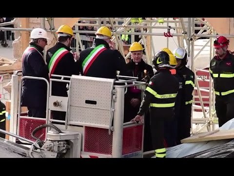 Norcia (PG) - Accensione della fiaccola di San Benedetto (25.02.17)