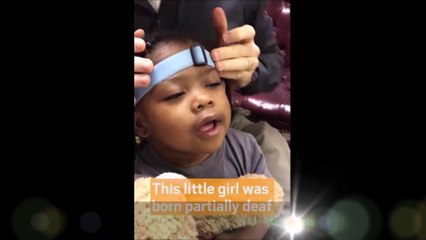 You cannot Scroll Down Without Liking this cute baby hearing mom for the first time
