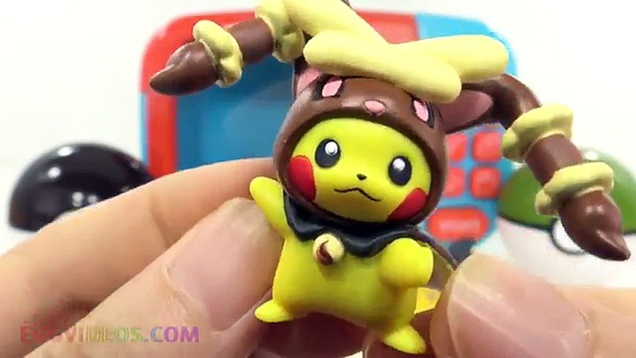 Learn Colors with Pokemon GO Poke Balls Pikachu Surprise Toys & Cooking Microwave Oven Play Set
