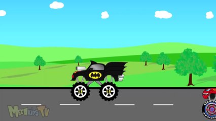 Auto Transport - SuperHeroes Monster Trucks - Video For Kids-PKMMU