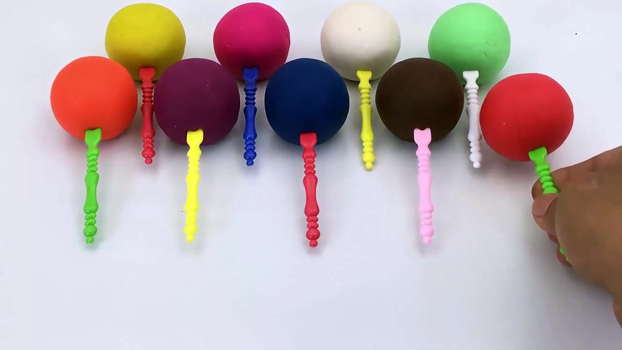 Learn Colors & Number From One To Nine Play Dough Lollipops  Animal Vehicles Molds Fun for Kids-qYb9uOc6