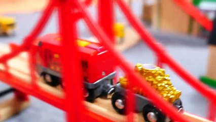 Toys Demo - BRIO Cars & Trains - BARRIER RULES! Toy Railway Trains & Trucks Videos for Kids-0IMyR