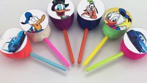 Play Doh Lollipop Smiley Surprise Toys Mickey Mouse, Donald Duck, Pluto Learn Colours for Kids-fk1f