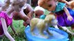 Muddy Puppy! ELSA & ANNA toddlers give their Puppy a Bath - Soap Bubbles Foam Dirty Play in Mud-A