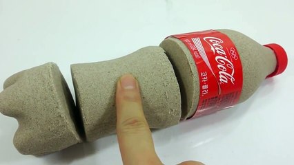 Coca Cola Kinetic Sand DIY How To Make Learn Colors Slime Foam Clay Icecream-qnCdX13T