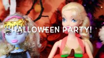 HALLOWEEN PRANK Barbie Frozen Monster High Doll Parody Play-Doh Halloween Costumes DIY KIDS Trick-iul9l4